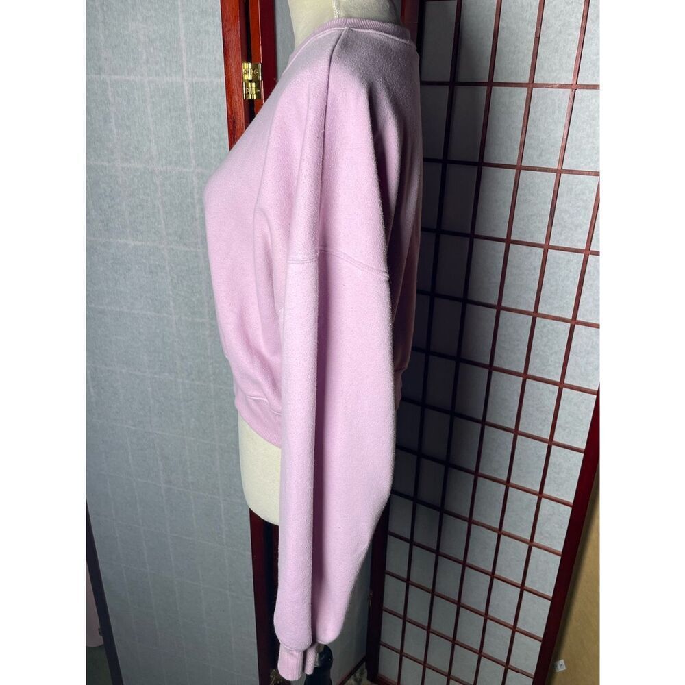 Wild Fable Women's Light Lavender Purple Crewneck Crop Sweatshirt (Size: XL) - Picture 9 of 16